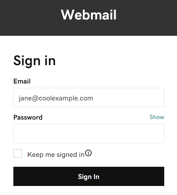 Login email Sign in