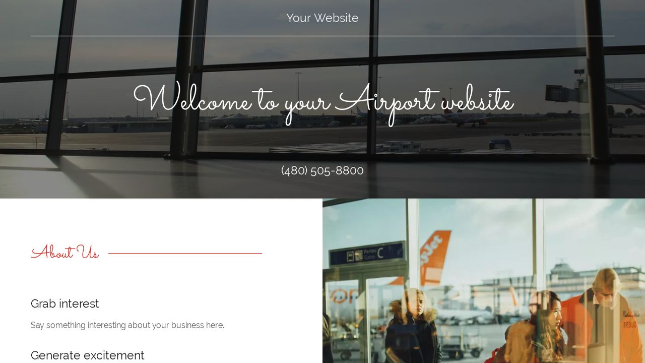 Example 7 Airport Website Template | GoDaddy - 1280 x 720 jpeg 84kB