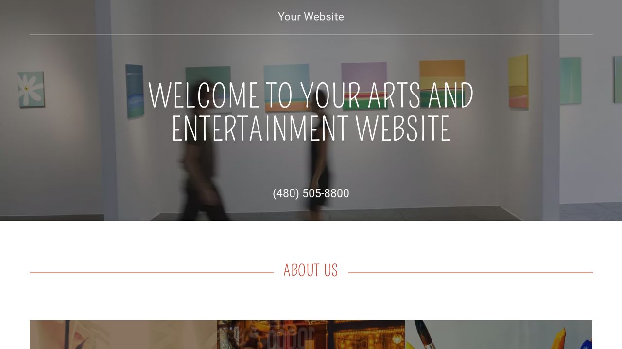 Arts and Entertainment Website: Example 10