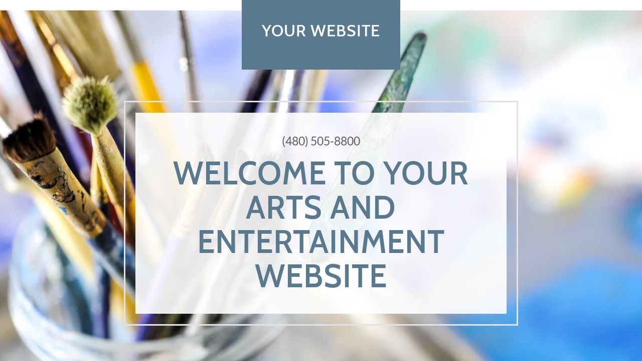 Arts and Entertainment Website: Example 13