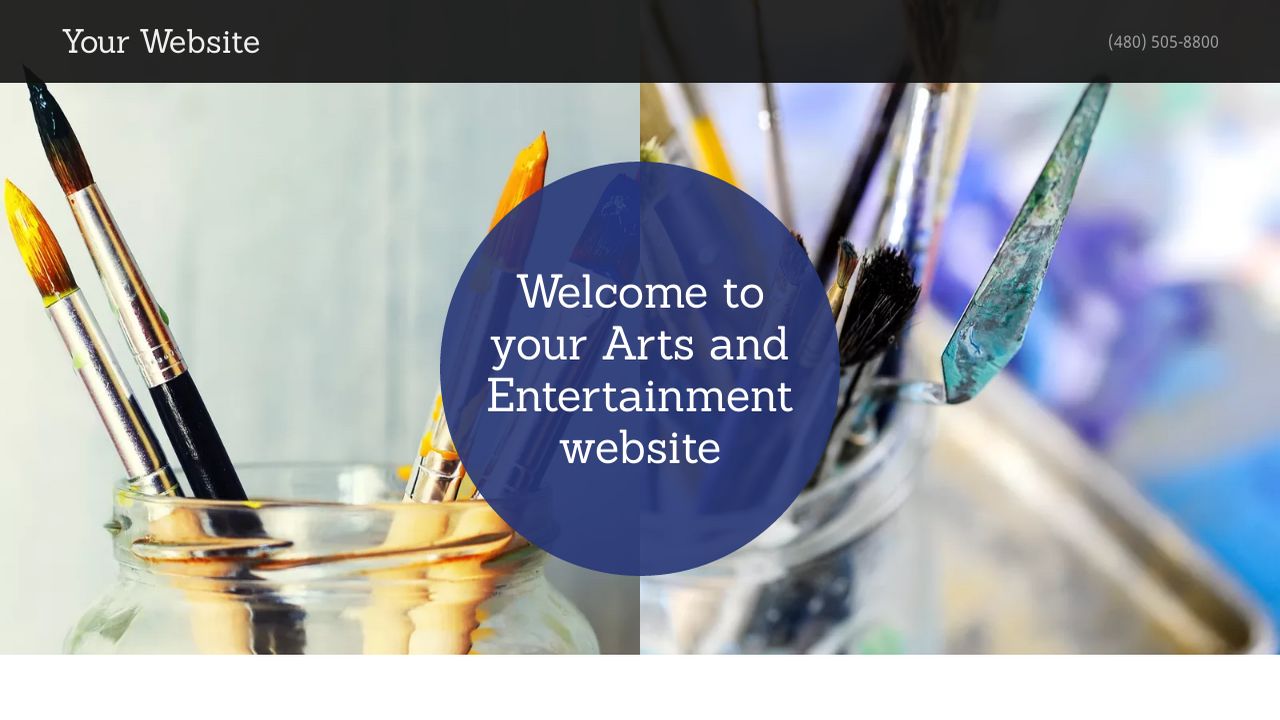 Arts and Entertainment Website: Example 16