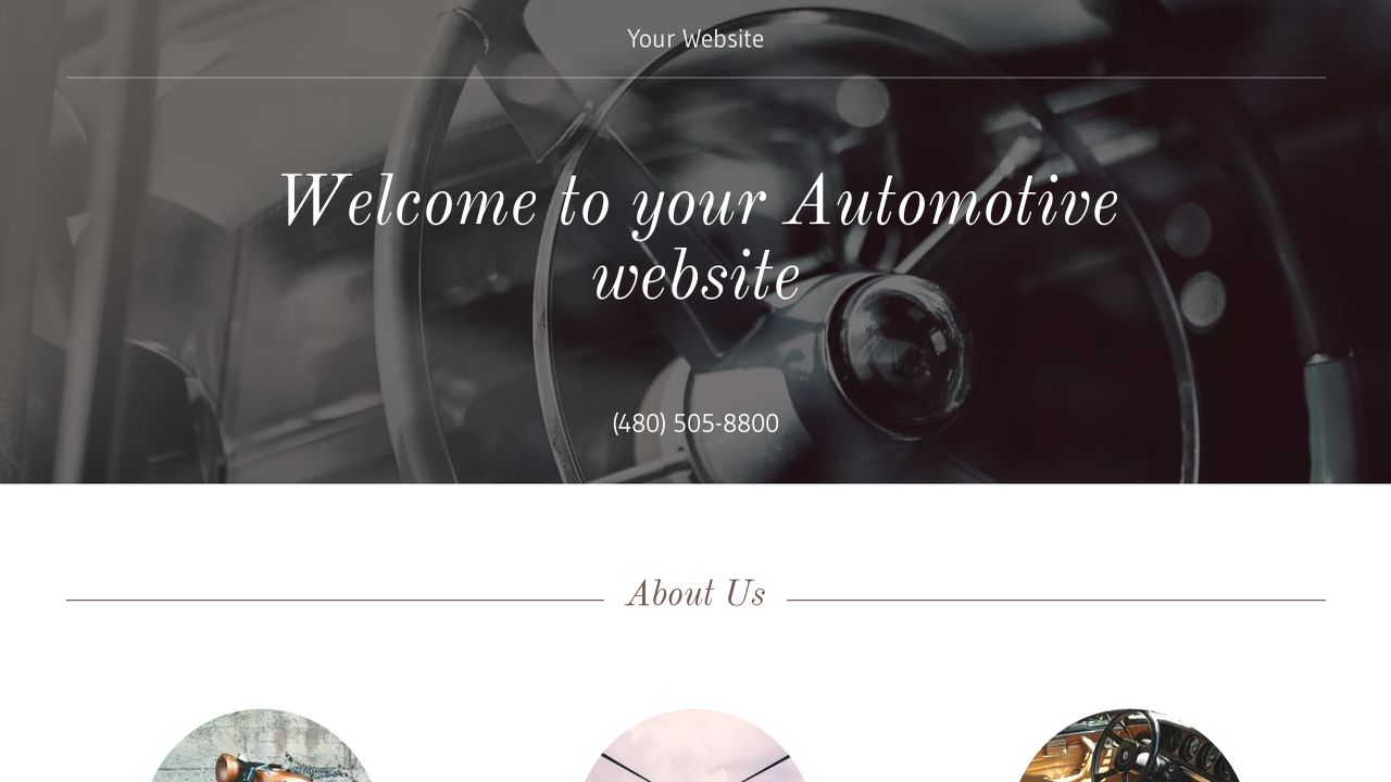 Automotive Website: Example 1