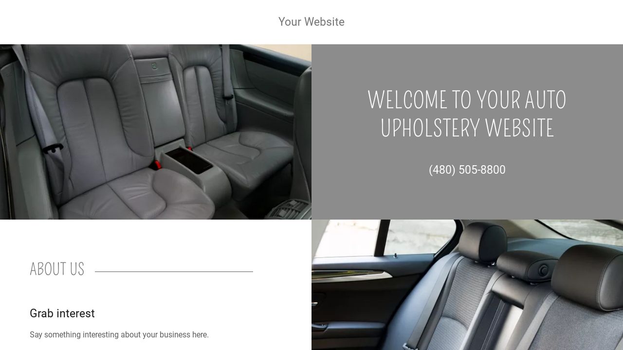 Auto Upholstery Website Templates GoDaddy