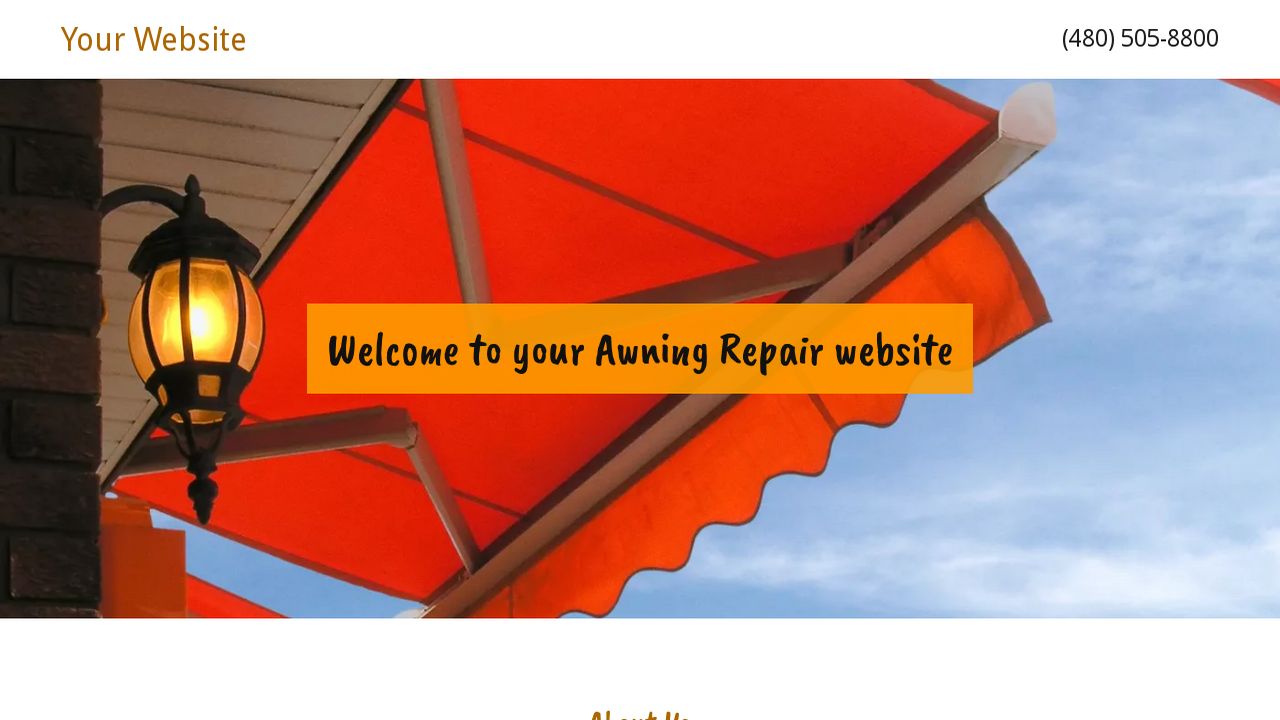 Awning Repair Website Templates GoDaddy