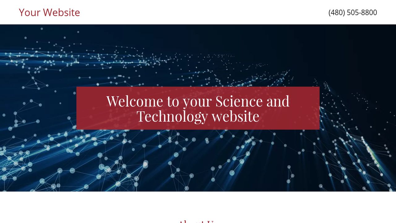 Science and Technology Website: Example 5