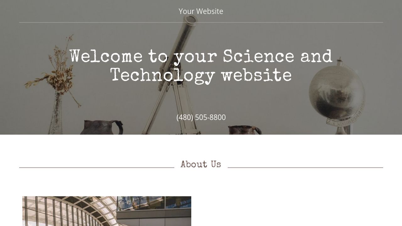 Science and Technology Website: Example 7
