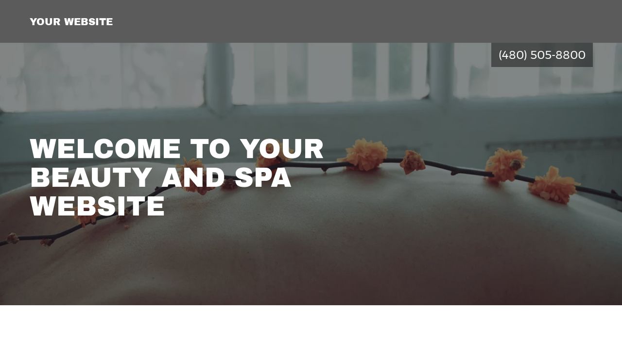 Beauty and Spa Website: Example 5