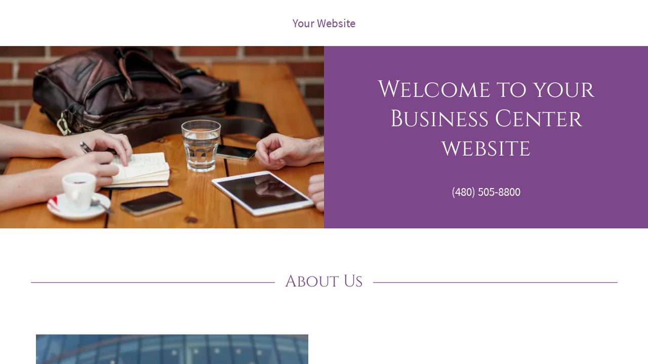 Business Center Website: Example 18