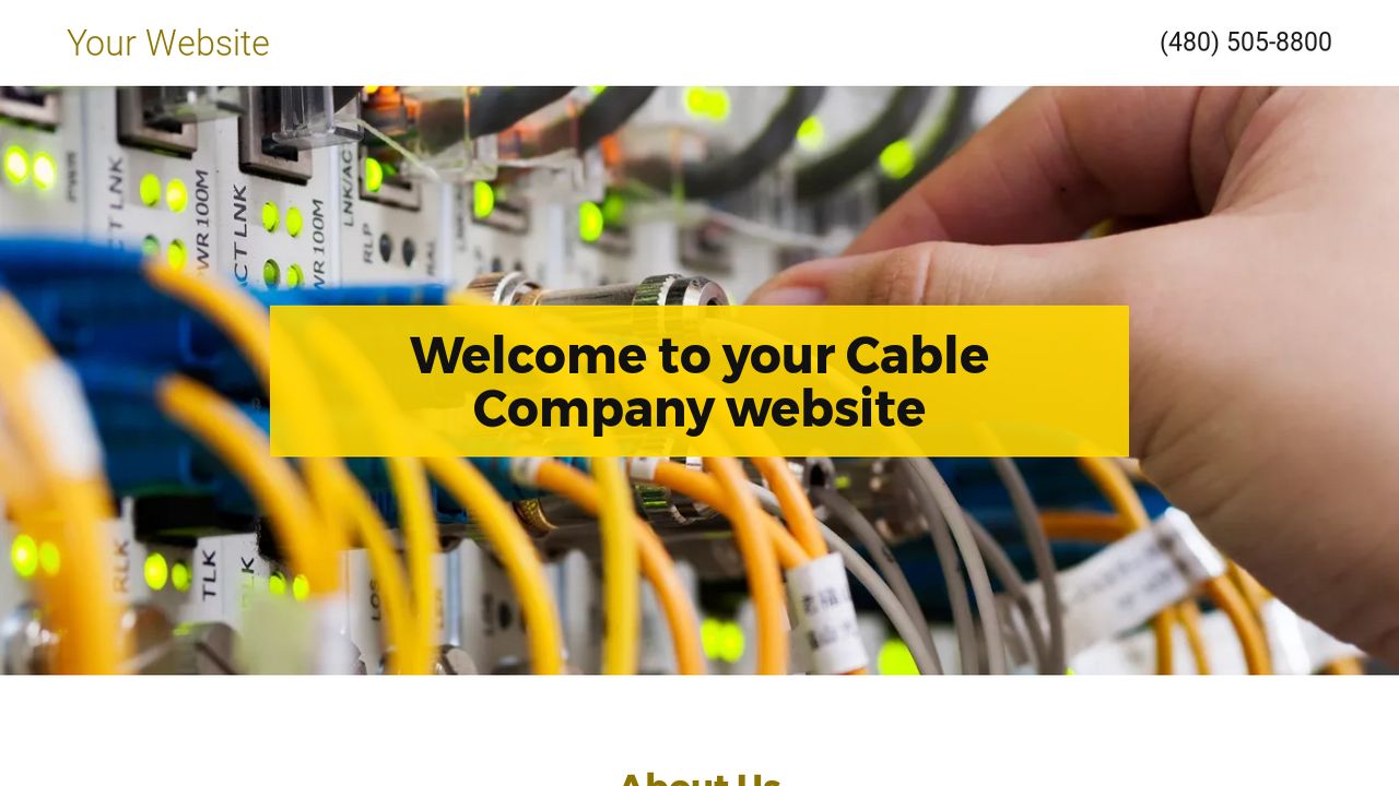 Example 2 Cable Company site Template GoDaddy