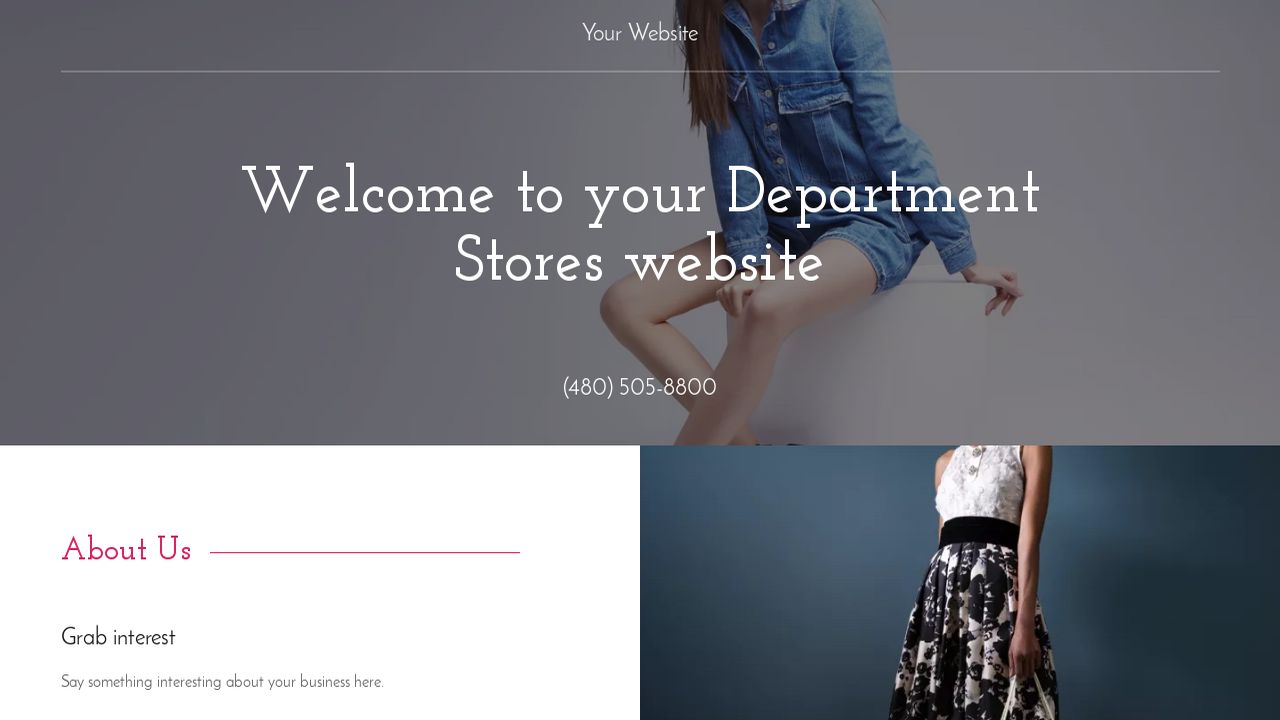 Department Stores Website Templates | GoDaddy