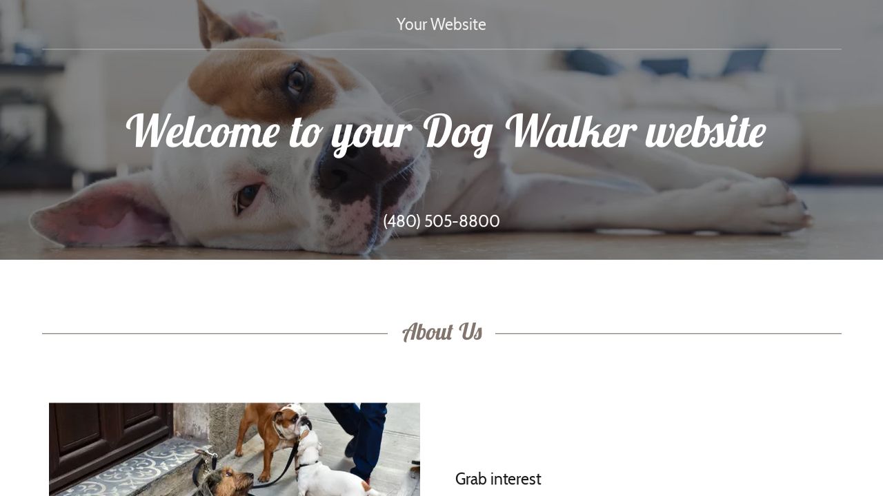 Dog Walker Website Templates GoDaddy