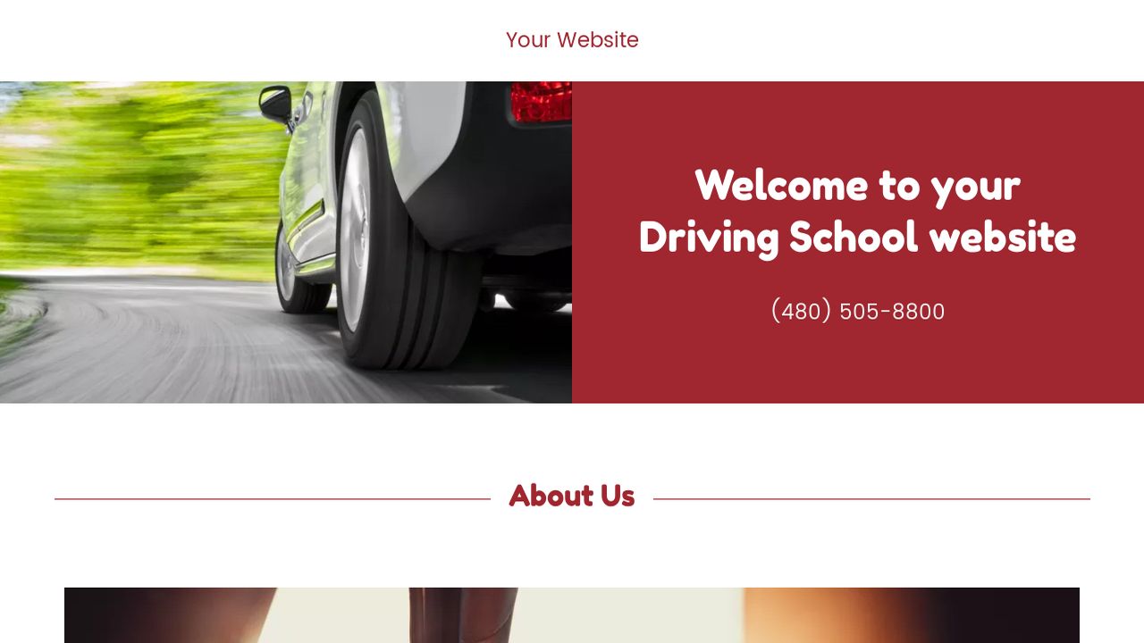 Driving School site Templates GoDaddy