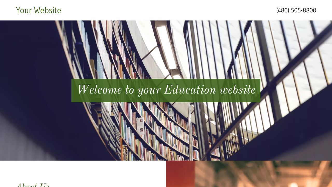 Education Website: Example 12