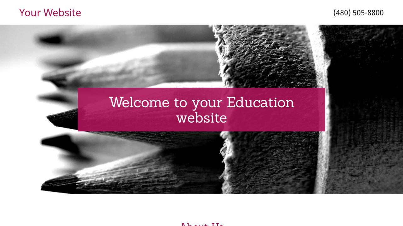 Education Website: Example 5