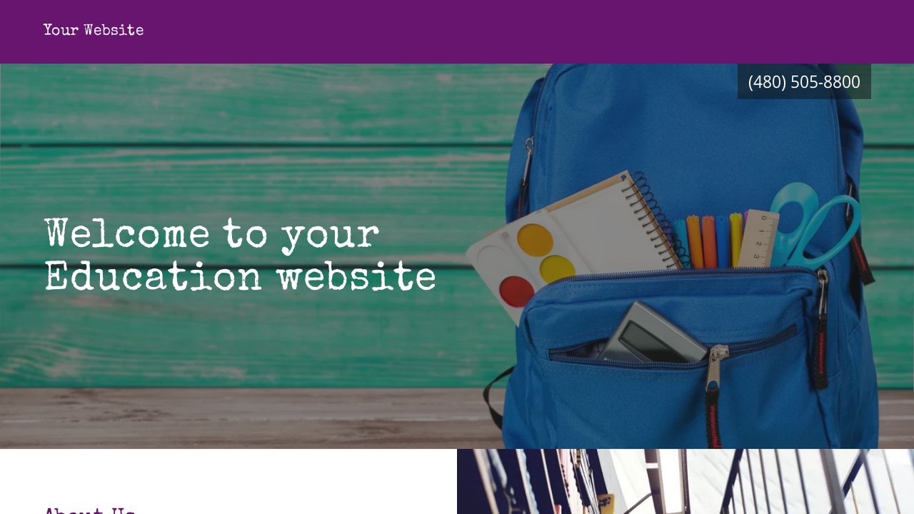 Education Website: Example 7