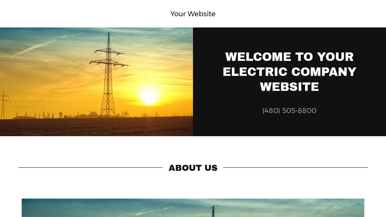 Electric Company site Templates GoDaddy