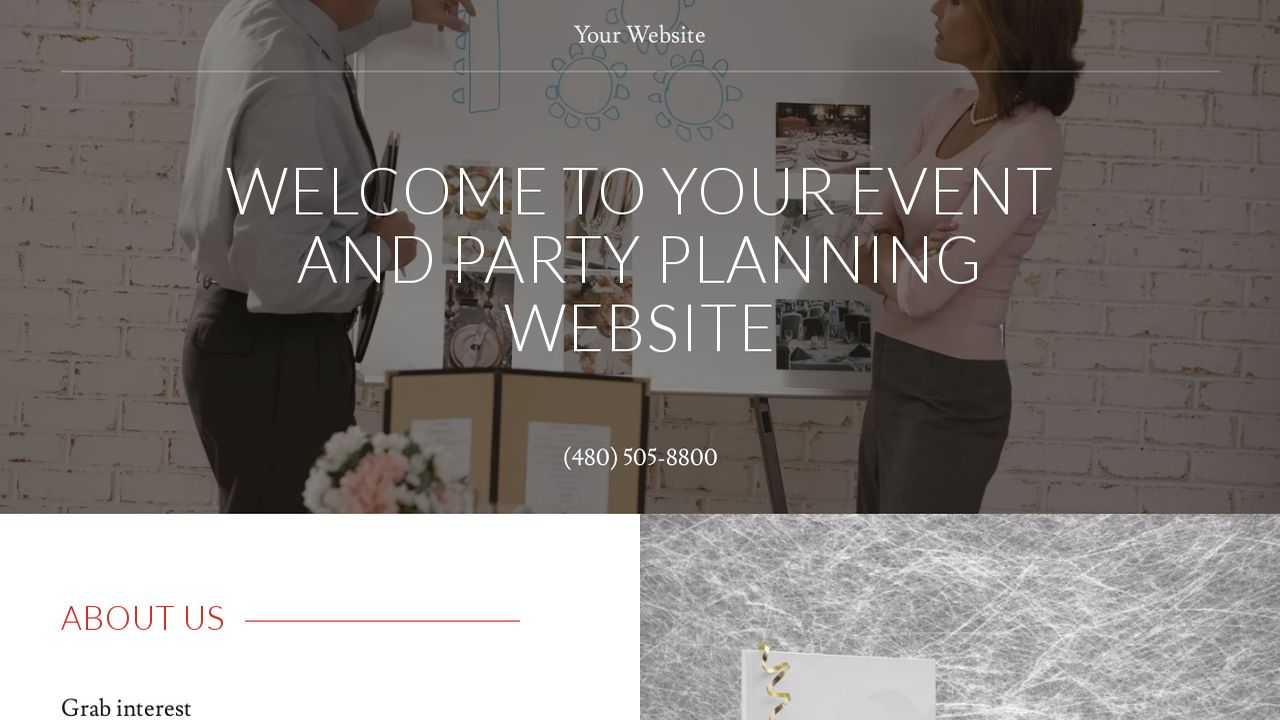 Event and Party Planning Website: Example 16