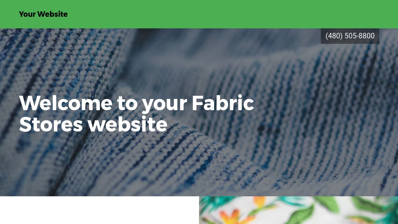 Example 14 Fabric Stores site Template GoDaddy