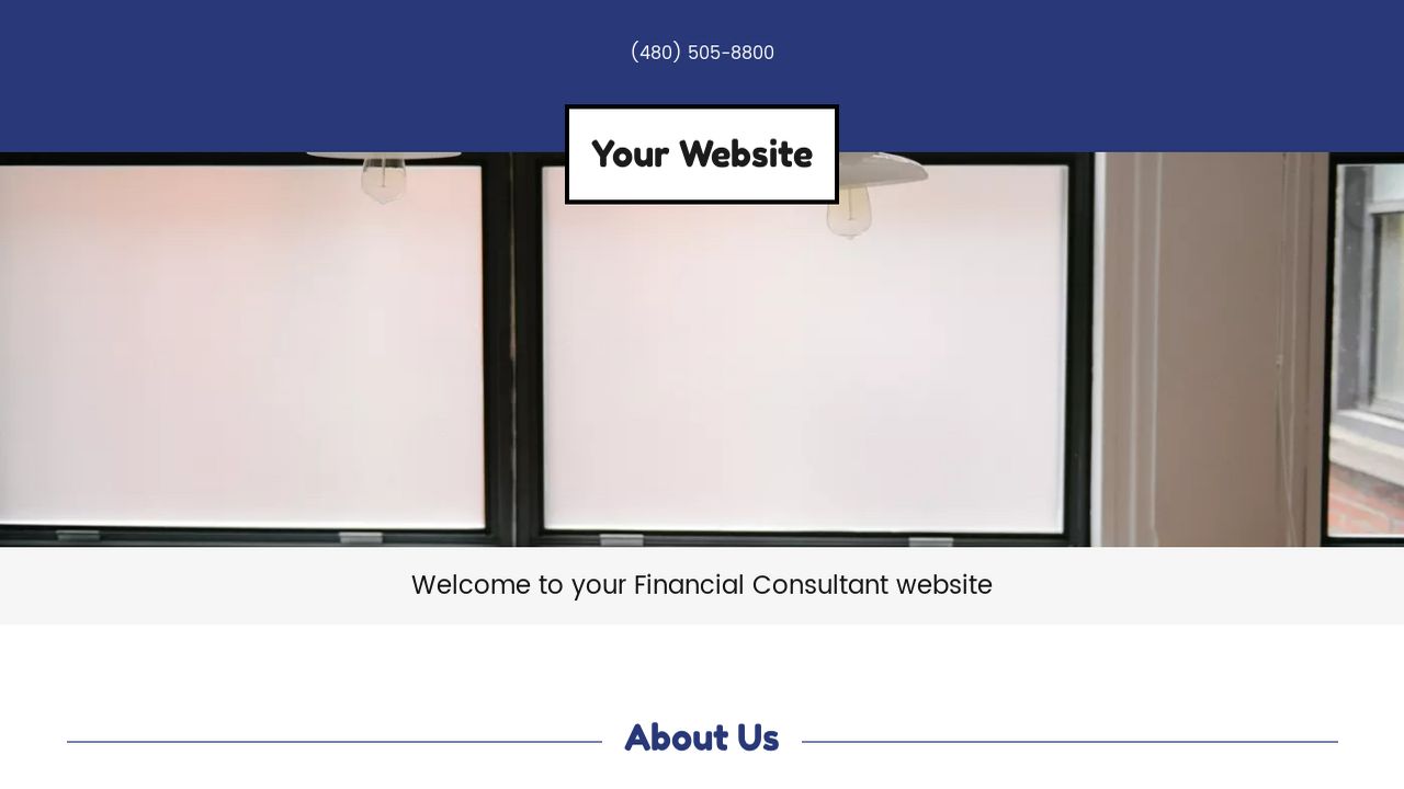 Financial Consultant Website: Example 1