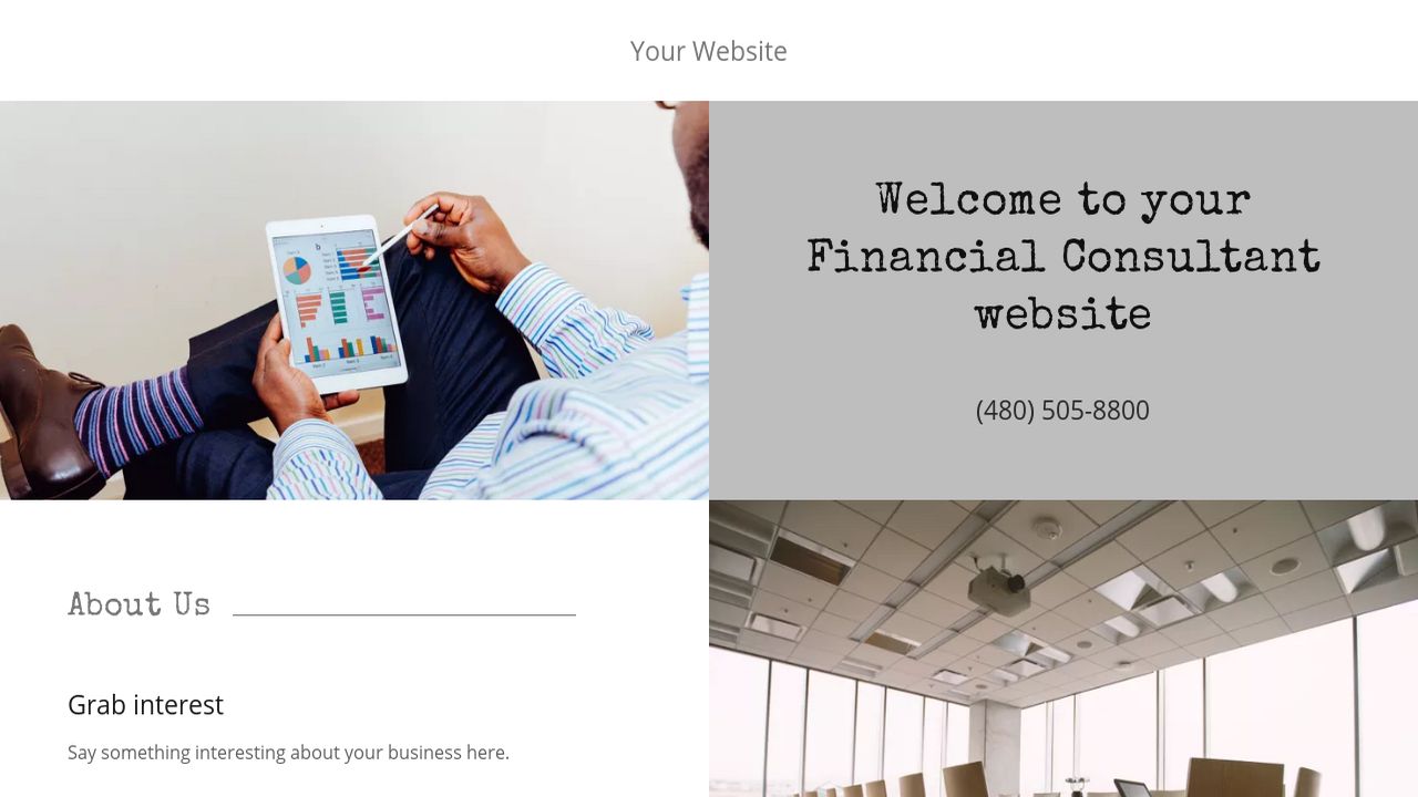 Financial Consultant Website: Example 4