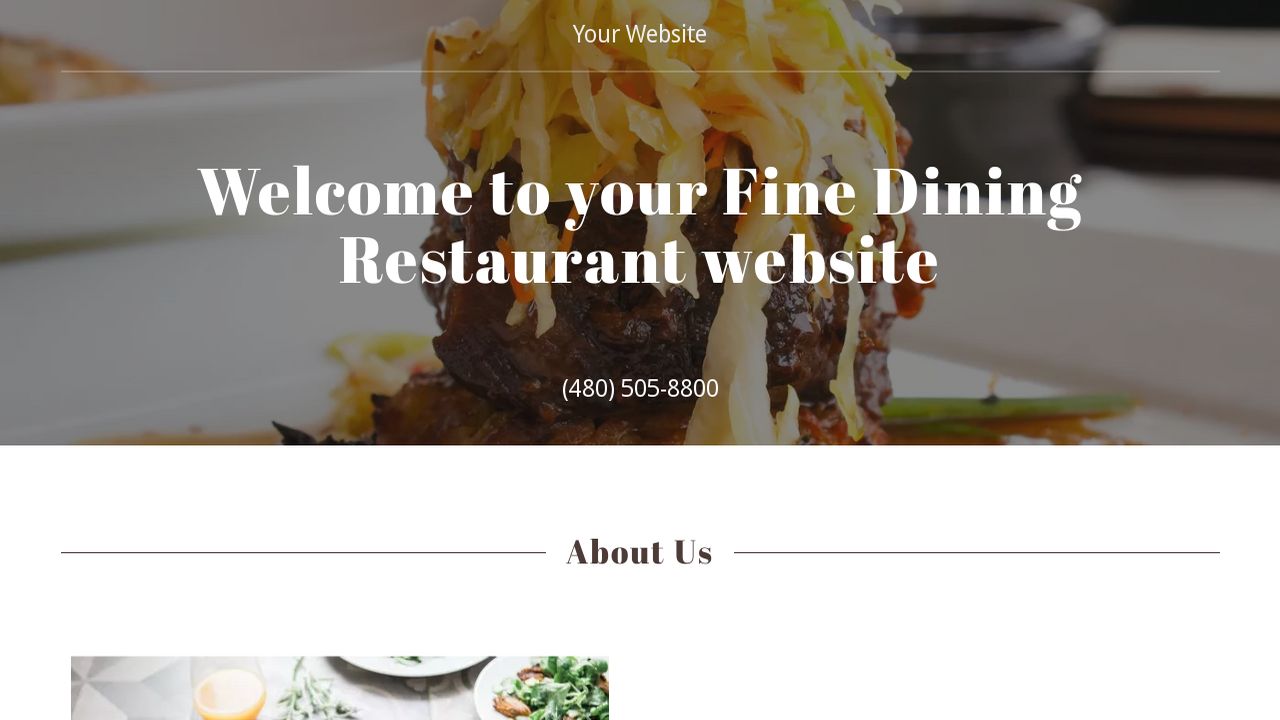 Elegant Restaurant Website