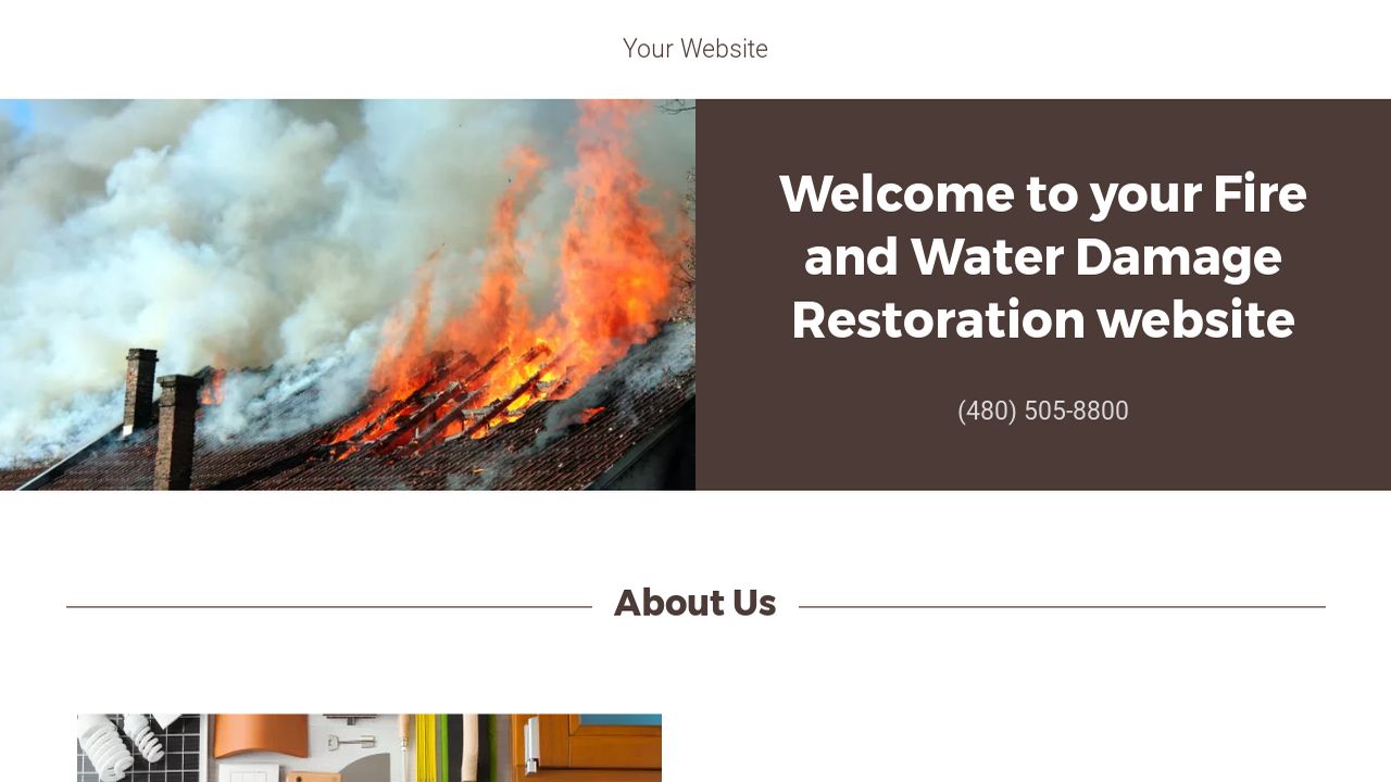 Fire and Water Damage Restoration Website Templates | GoDaddy
