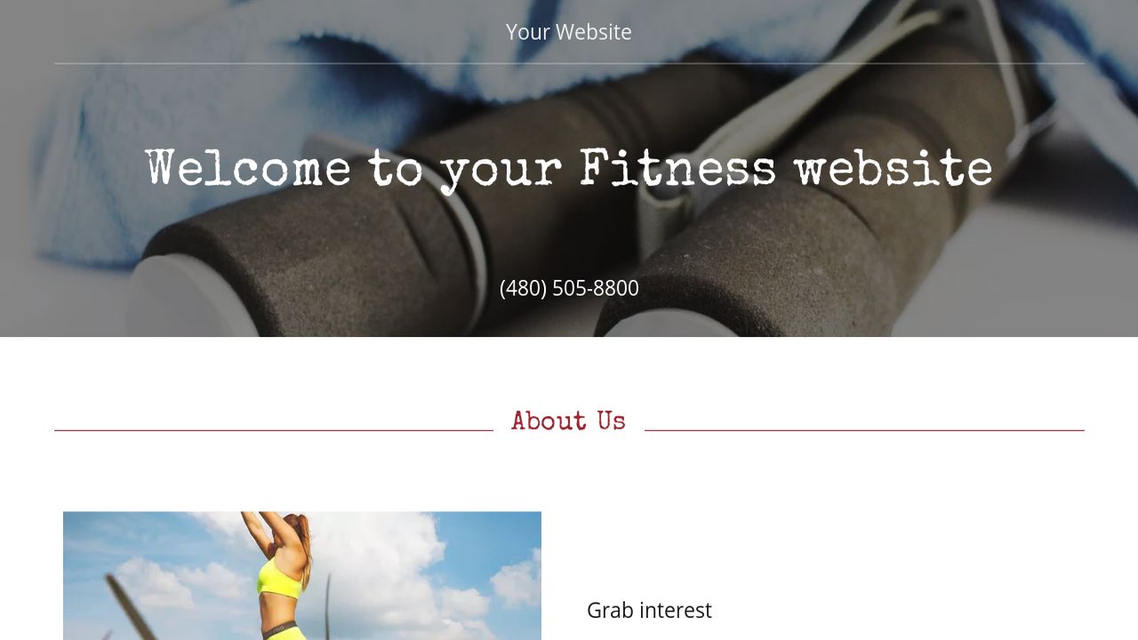 Fitness Website: Example 14