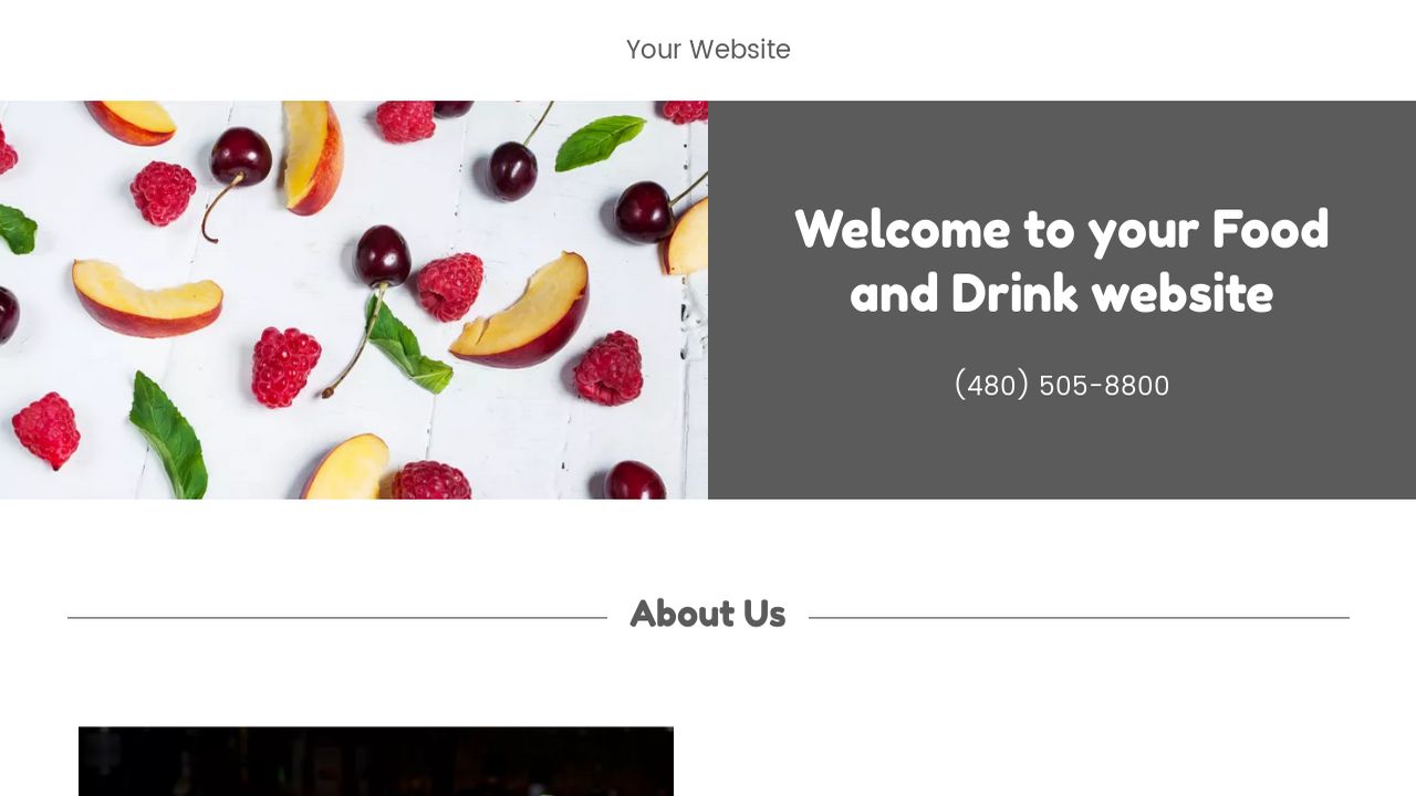 Food and Drink Website: Example 11