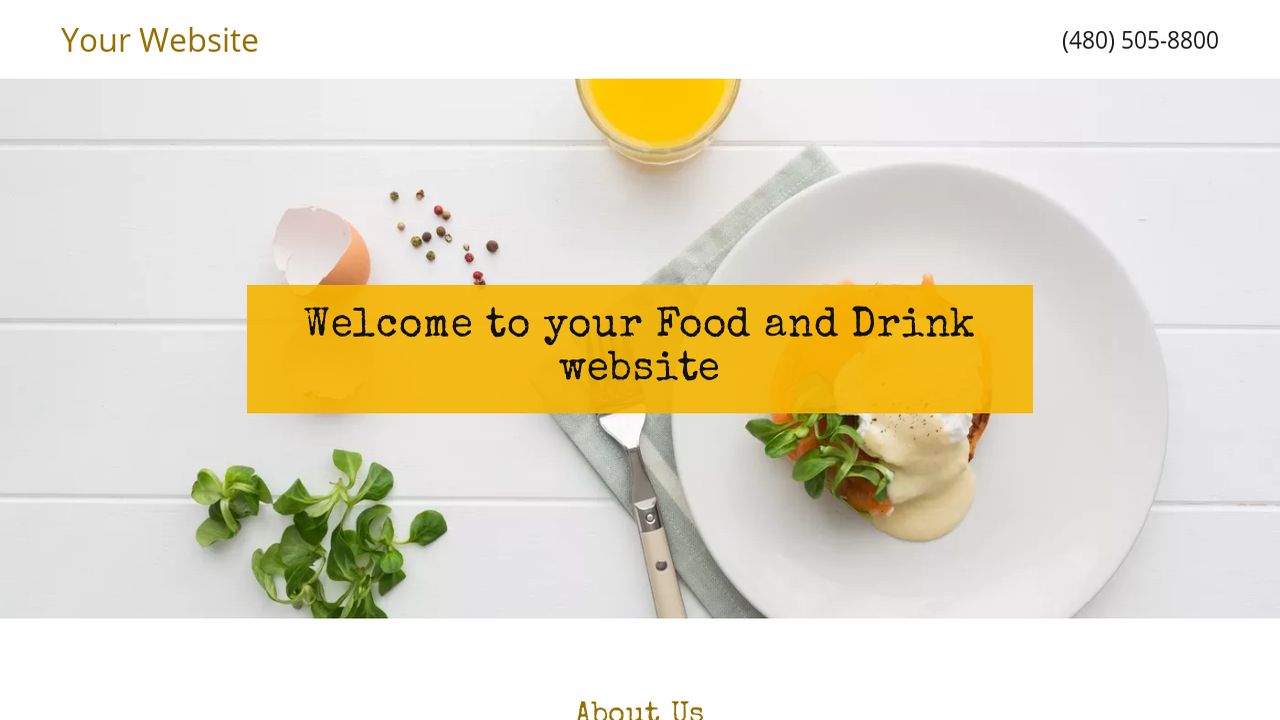 Food and Drink Website: Example 13