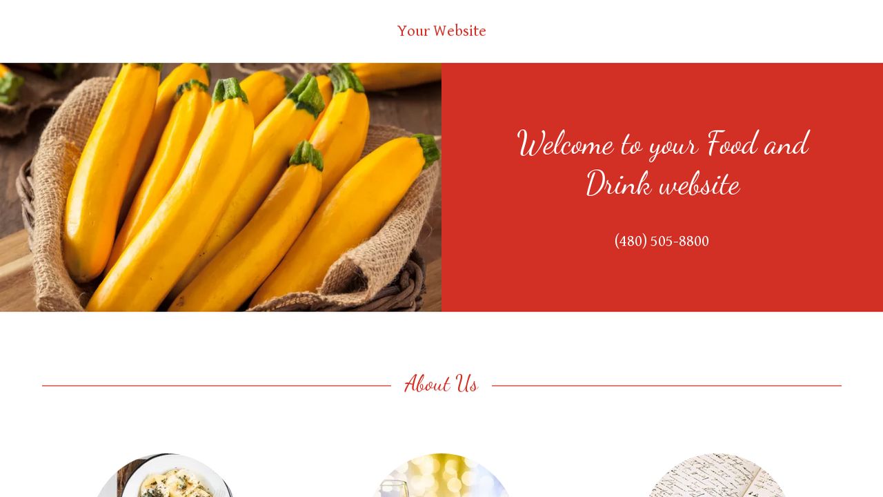 Food and Drink Website: Example 18