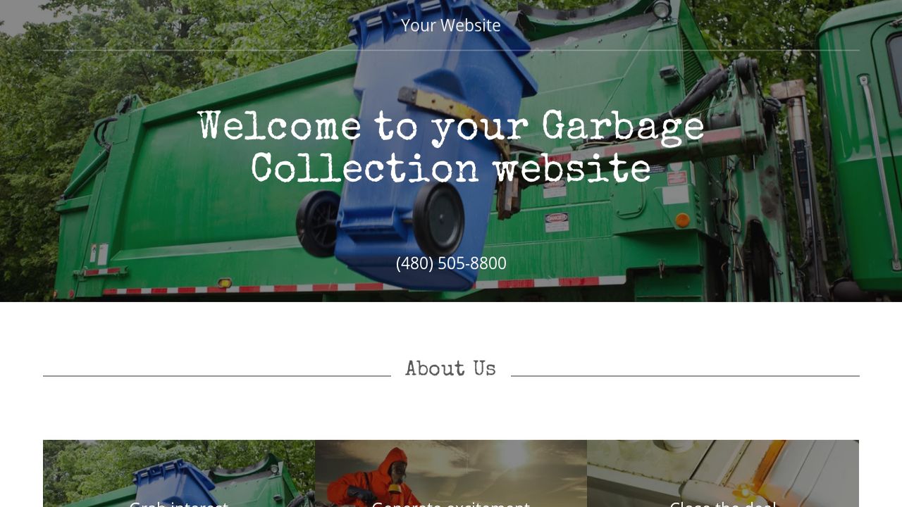 Garbage Collection Website Templates GoDaddy