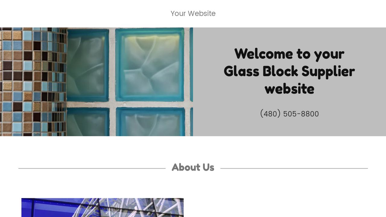 Glass Block Supplier site Templates GoDaddy