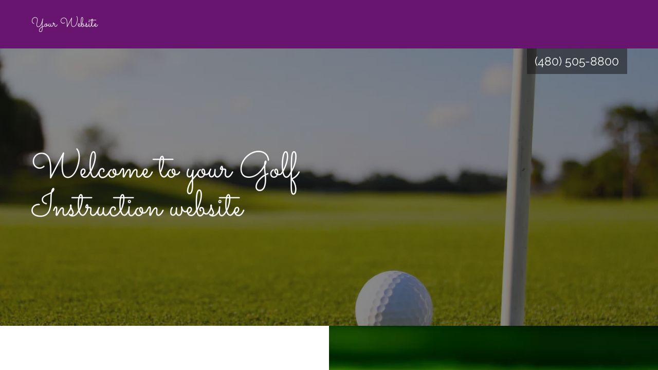 Golf instruction website templates godaddy
