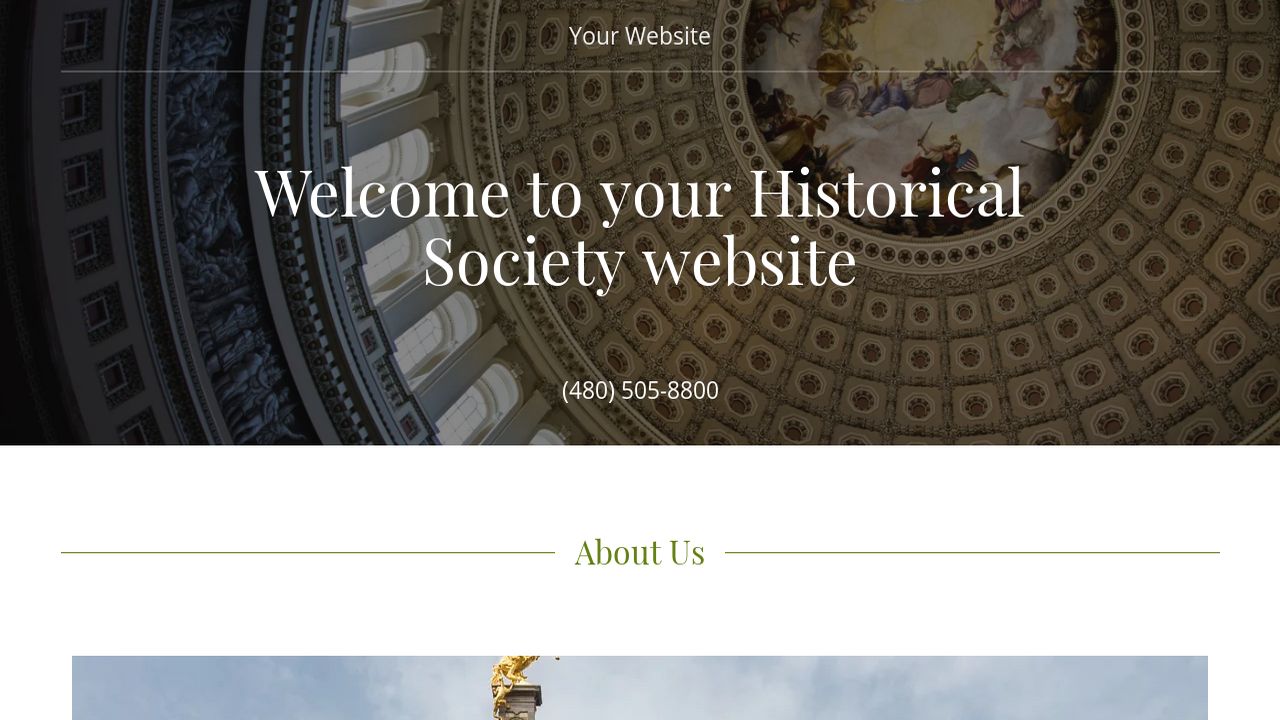 Historical Society Website Template