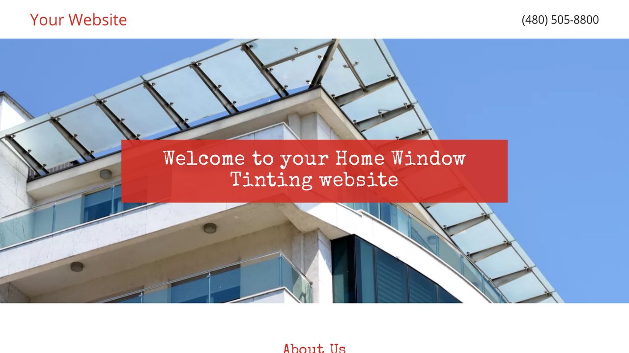 Home Window Tinting Website Templates GoDaddy