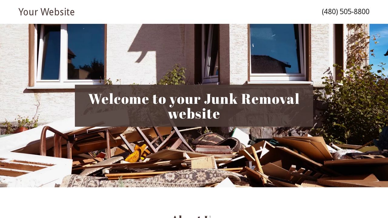 Example 8 Junk Removal Website Template GoDaddy