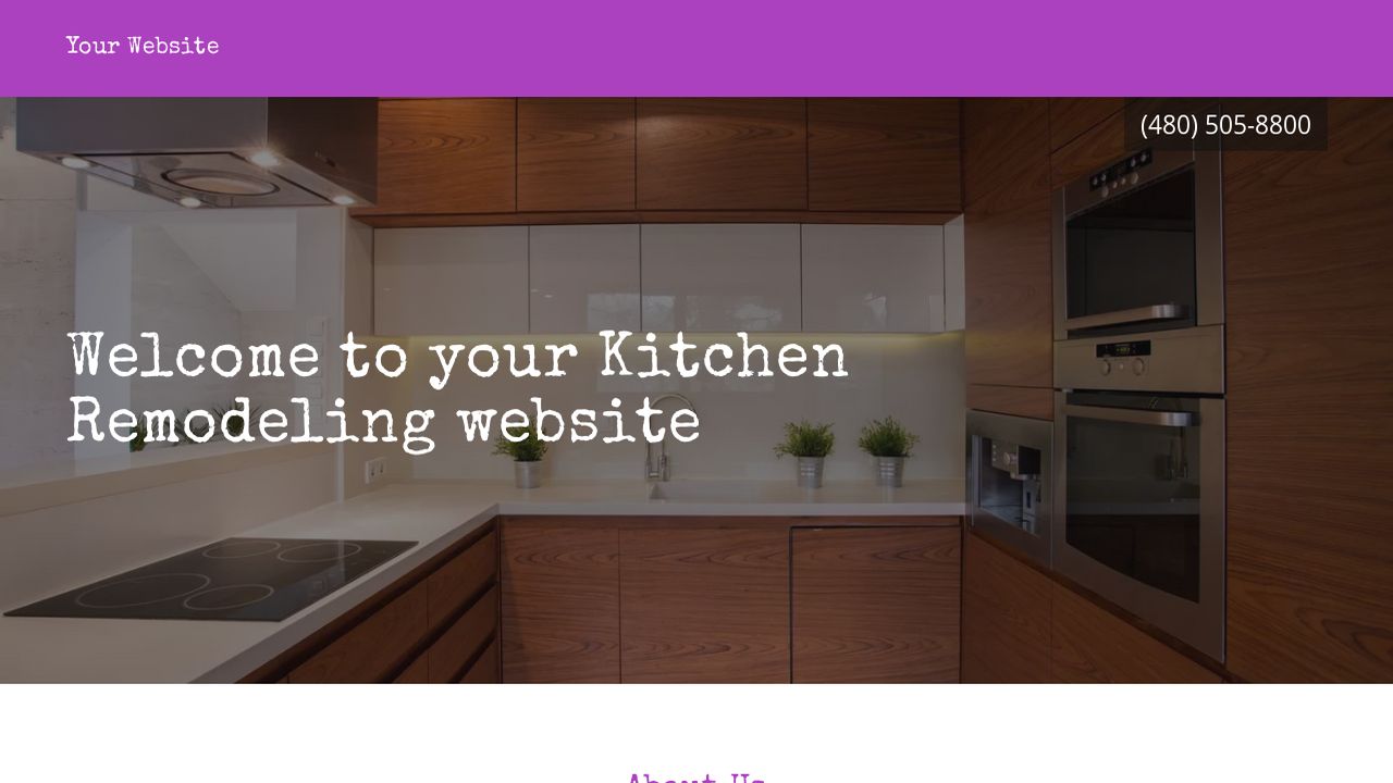 Example 4 Kitchen Remodeling Website Template | GoDaddy