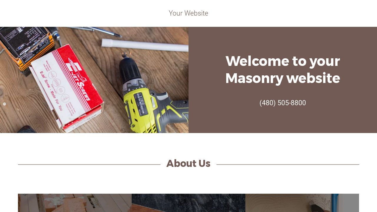 Example 13 Masonry Website Template GoDaddy