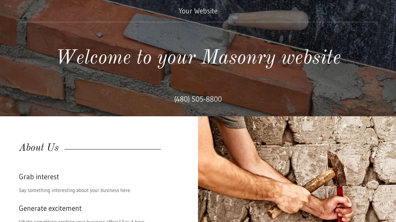 Example 13 Masonry Website Template GoDaddy