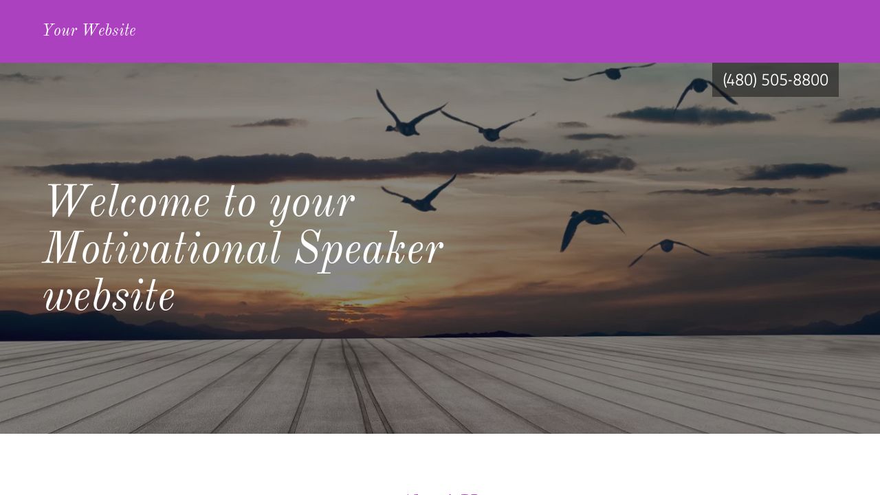 Motivational Speaker Website Templates GoDaddy