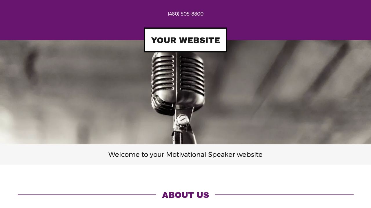 Motivational Speaker Website Templates GoDaddy