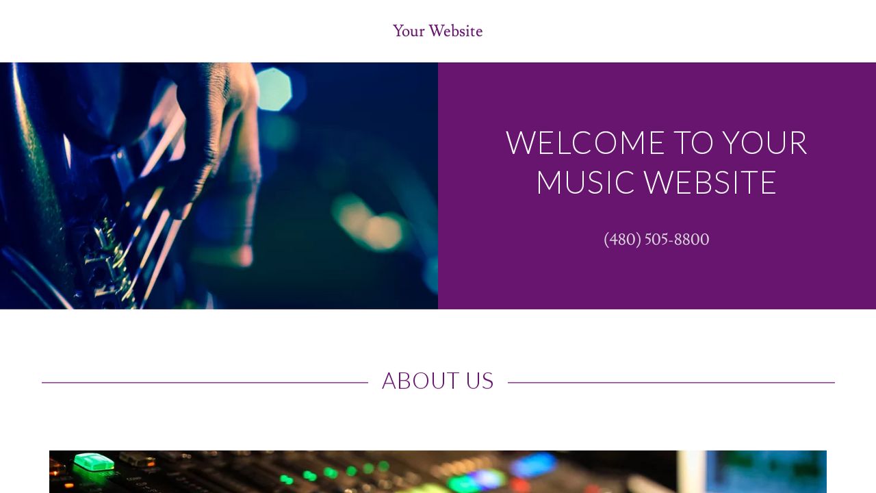 Music Website: Example 16