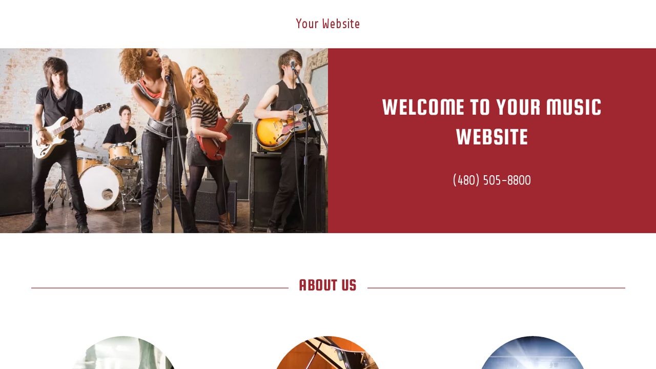 Music Website: Example 9