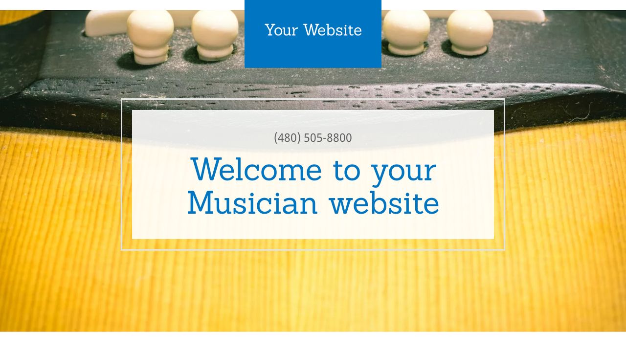 Example 14 Musician site Template GoDaddy