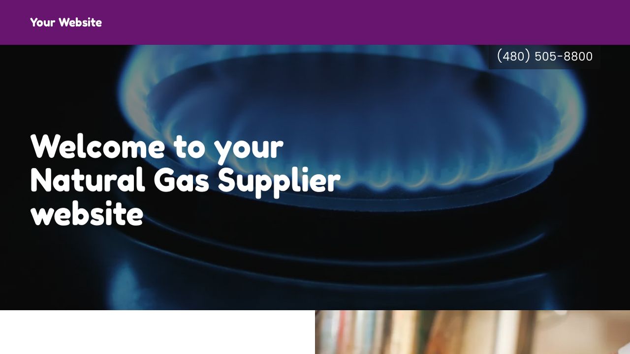 Example 14 Natural Gas Supplier site Template GoDaddy