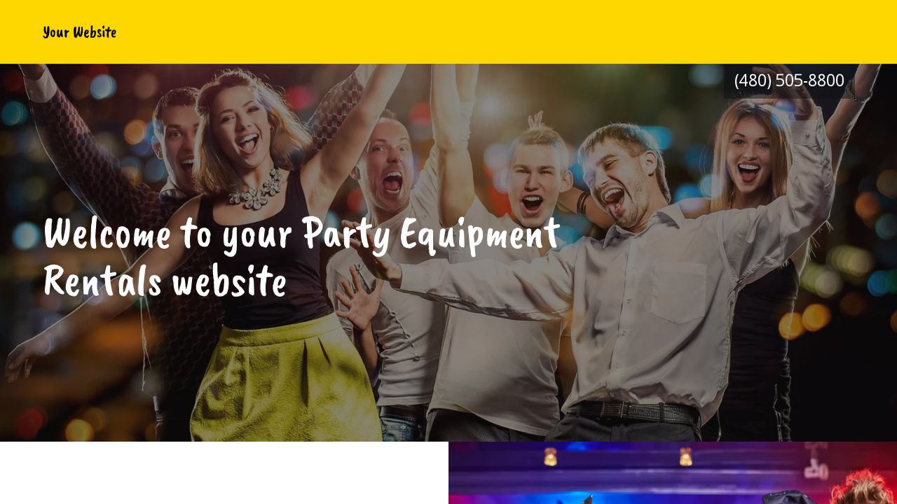 Party Rental Website Template