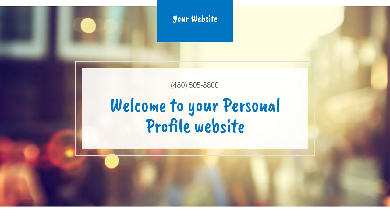 personal profile website templates godaddy