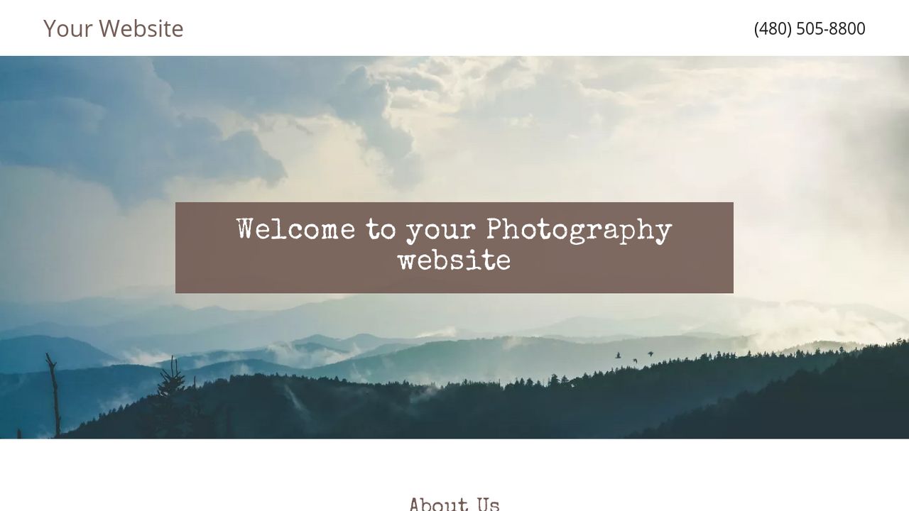 Photography Website: Example 12