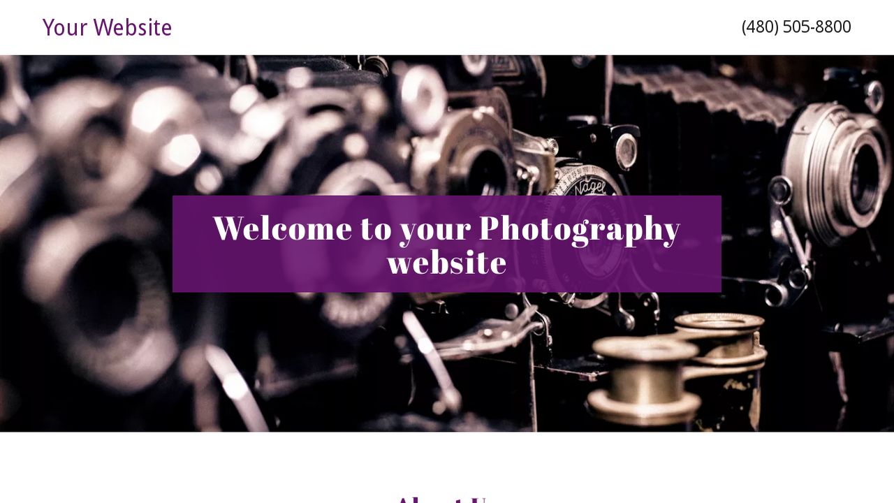 Photography Website: Example 5