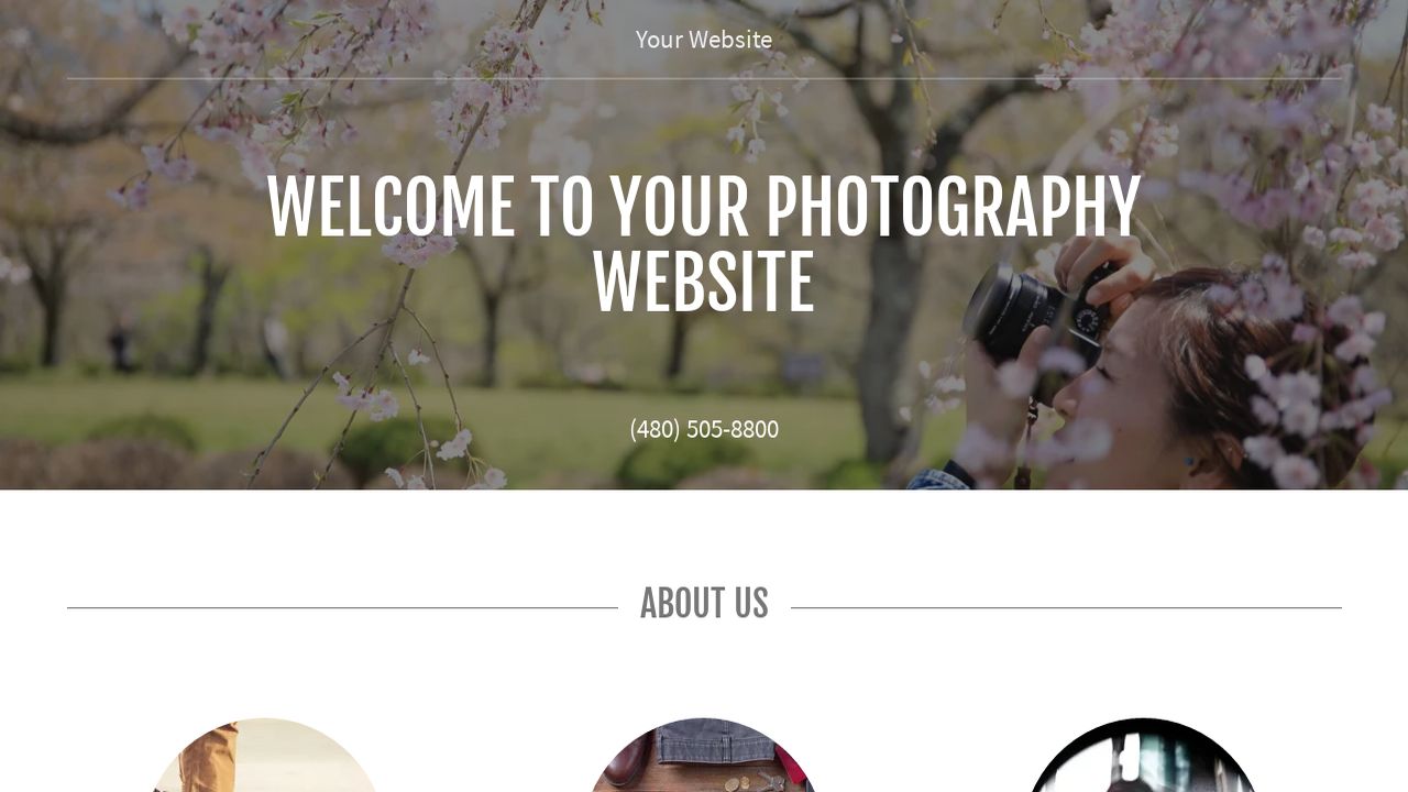 Photography Website: Example 7